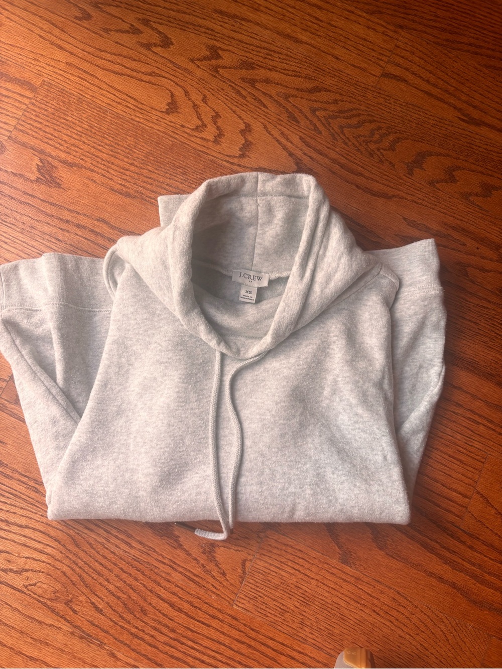 J. Crew Men's Light Gray Crewneck Hoodie Sweater